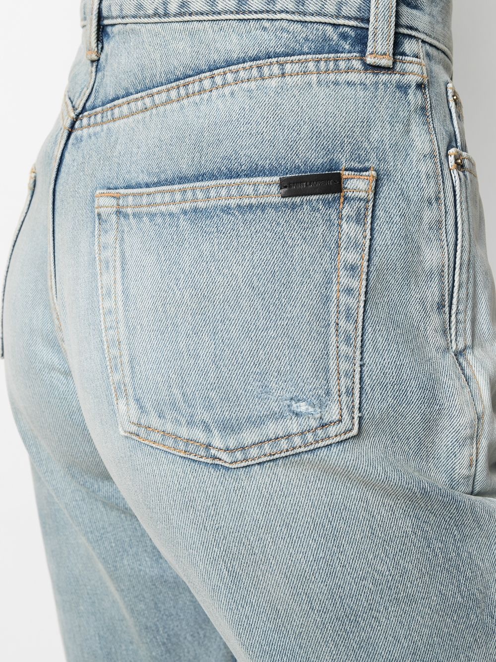 high-waist ripped jeans - 5