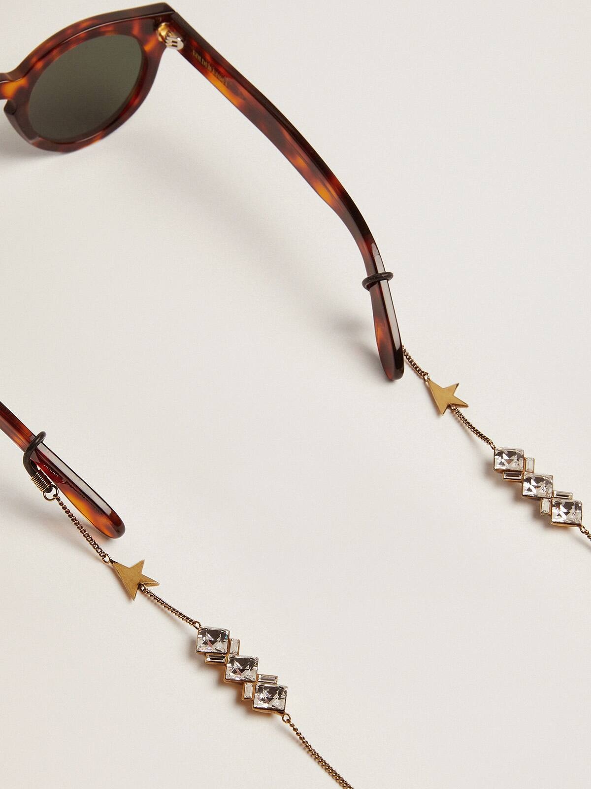 Women's glasses chain in antique gold color - 2