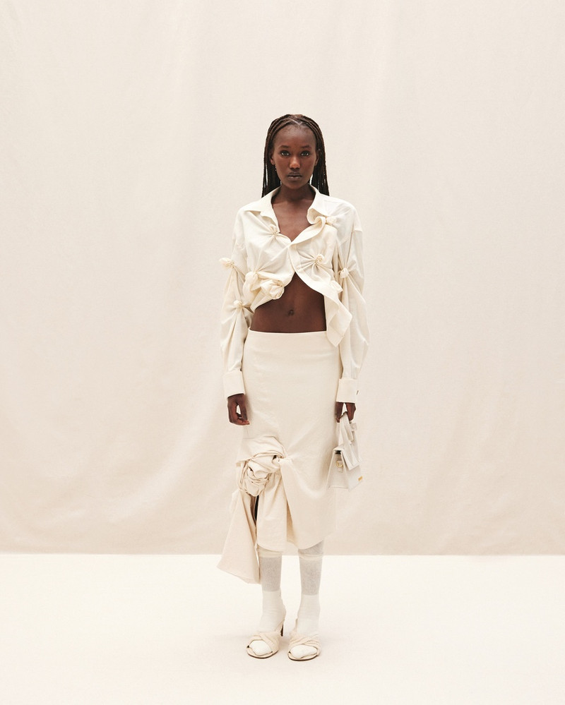 JACQUEMUS La jupe Crema outlook