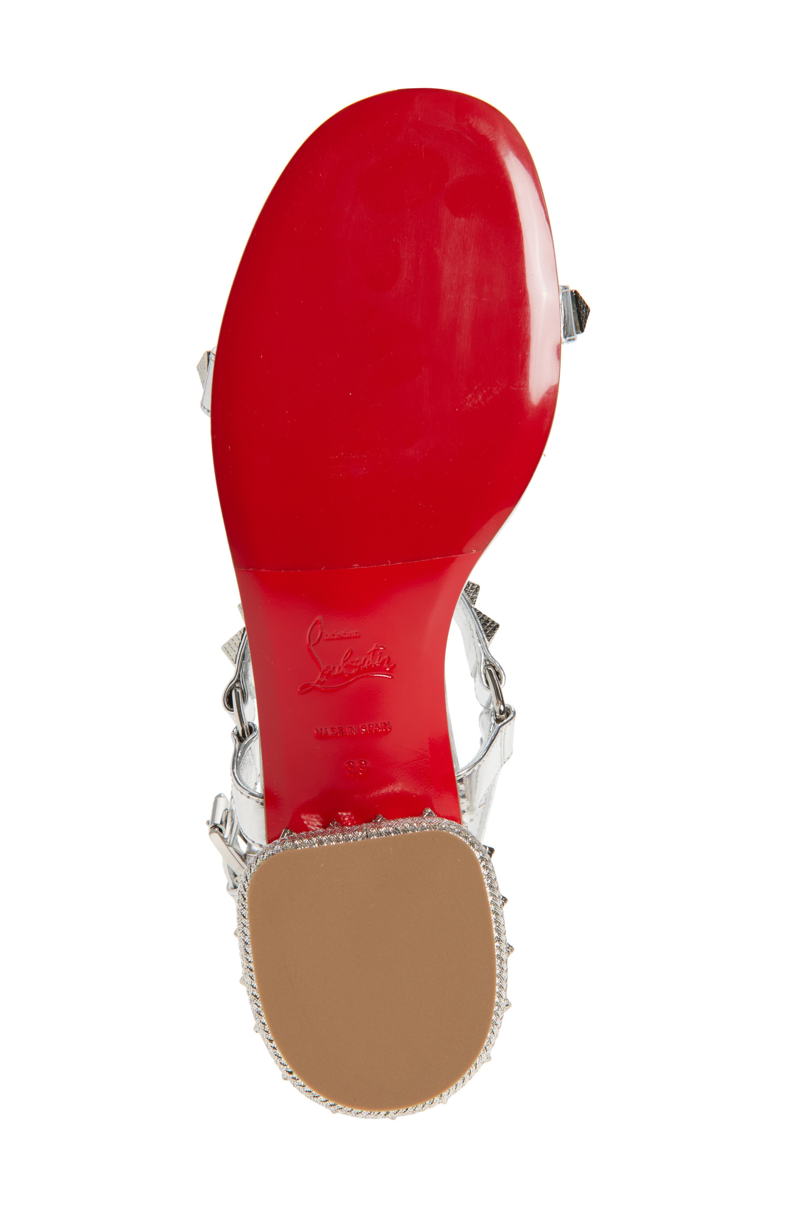 Christian Louboutin Pyrasand Sandal in Silver at Nordstrom - 6