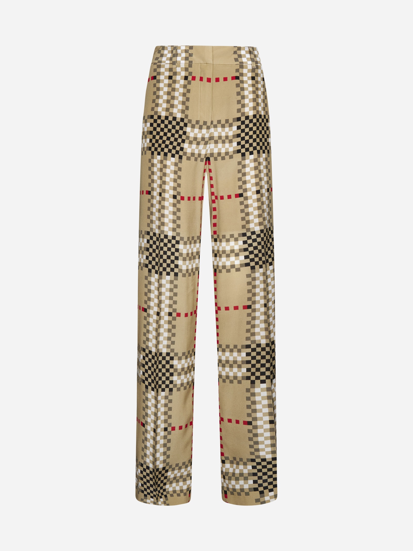 Burberry Jane check print silk trousers, danielloboutique