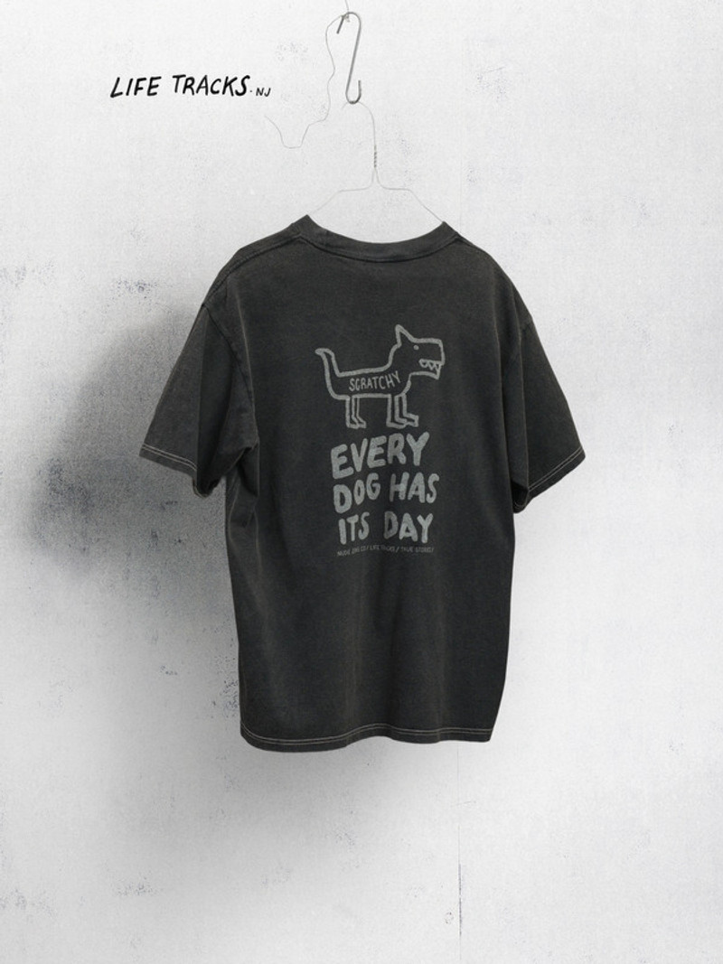 Nudie Jeans Koffe Scratched Tracks T-Shirt Antracite outlook