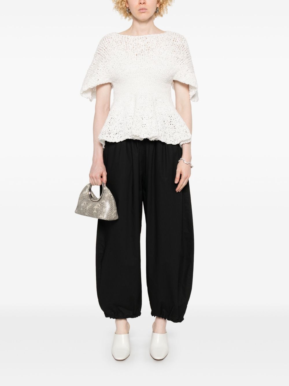 cotton tapered trousers - 2