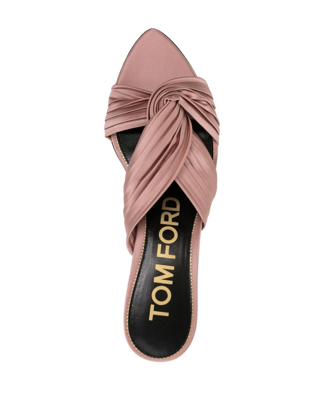knot-detail 75mm pleated mules - 4
