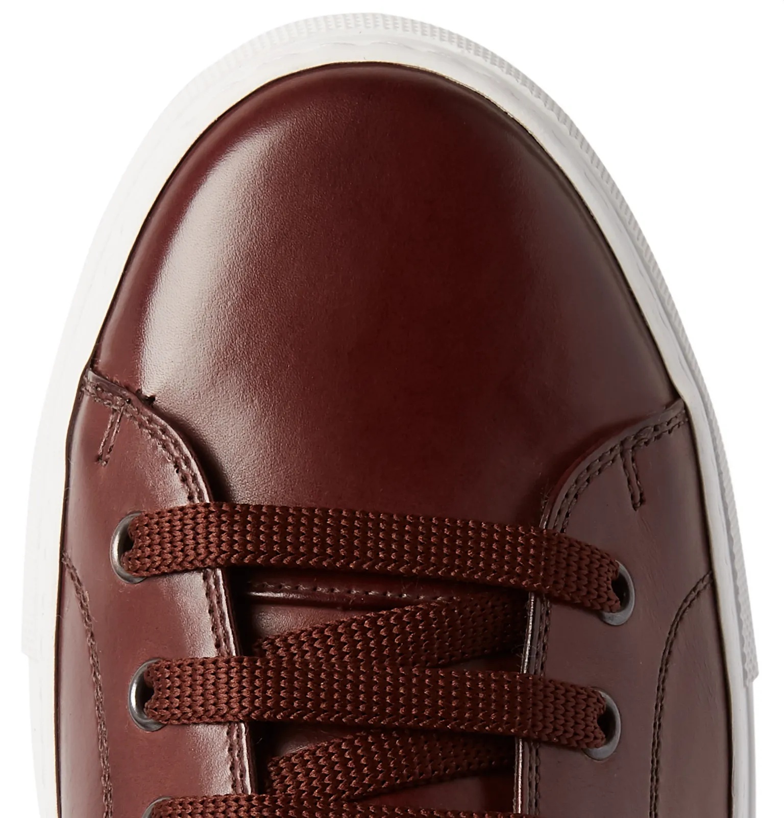 Sotto Burnished-Leather Sneakers - 7