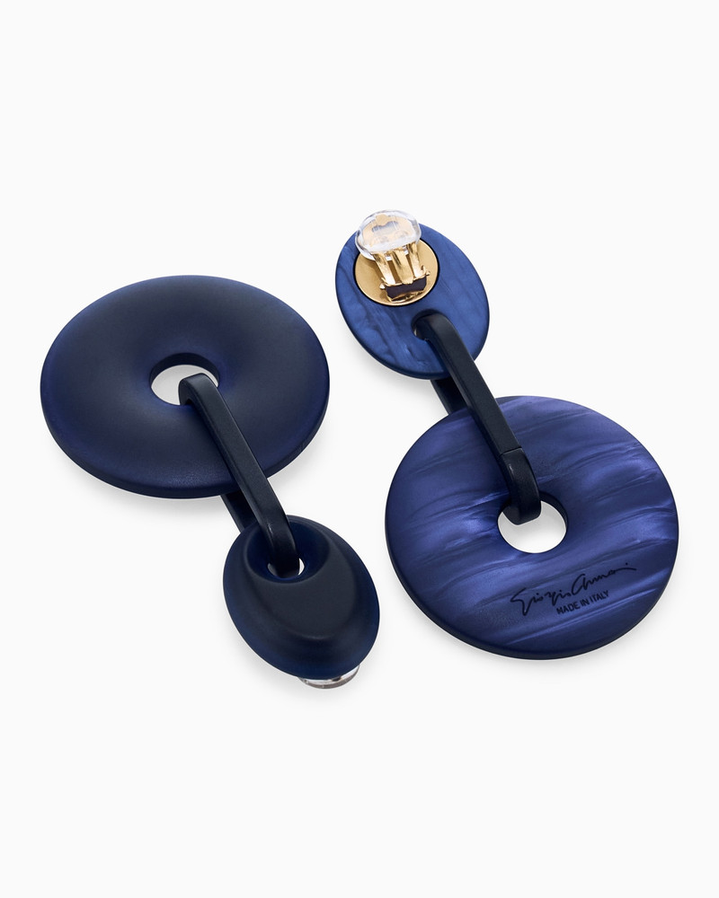 GIORGIO ARMANI EARRINGS IN ACRYLIC PLASTIC AND BRASS outlook