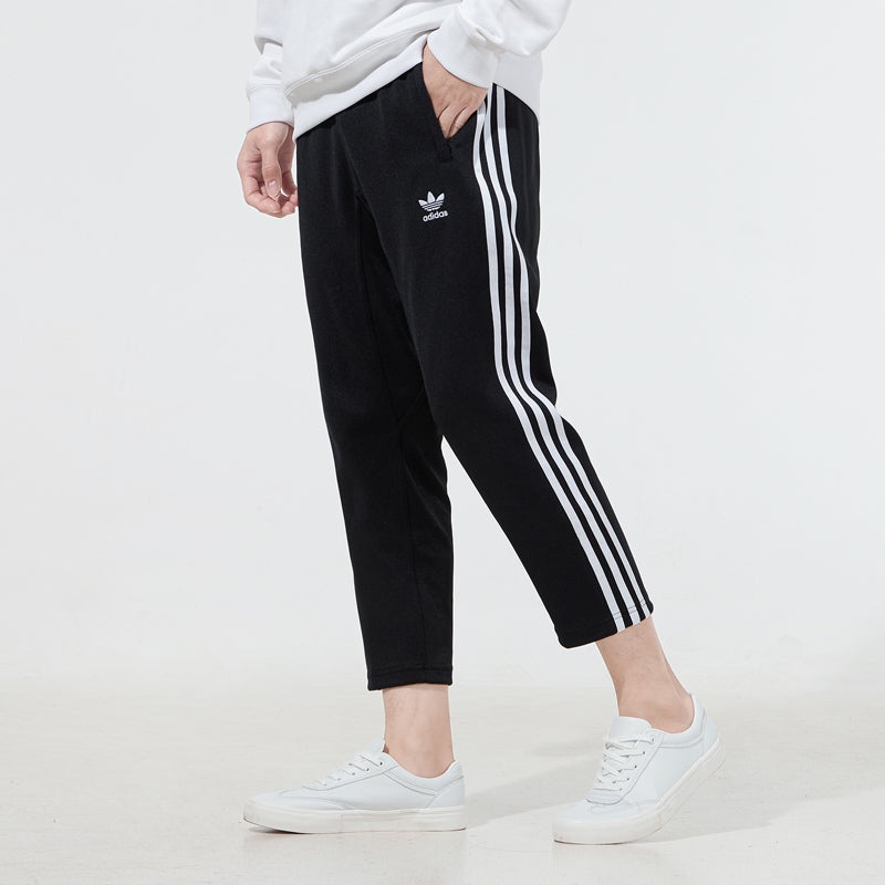 Men's adidas originals Athleisure Casual Sports Loose Running Long Pants/Trousers Black H09121 - 2