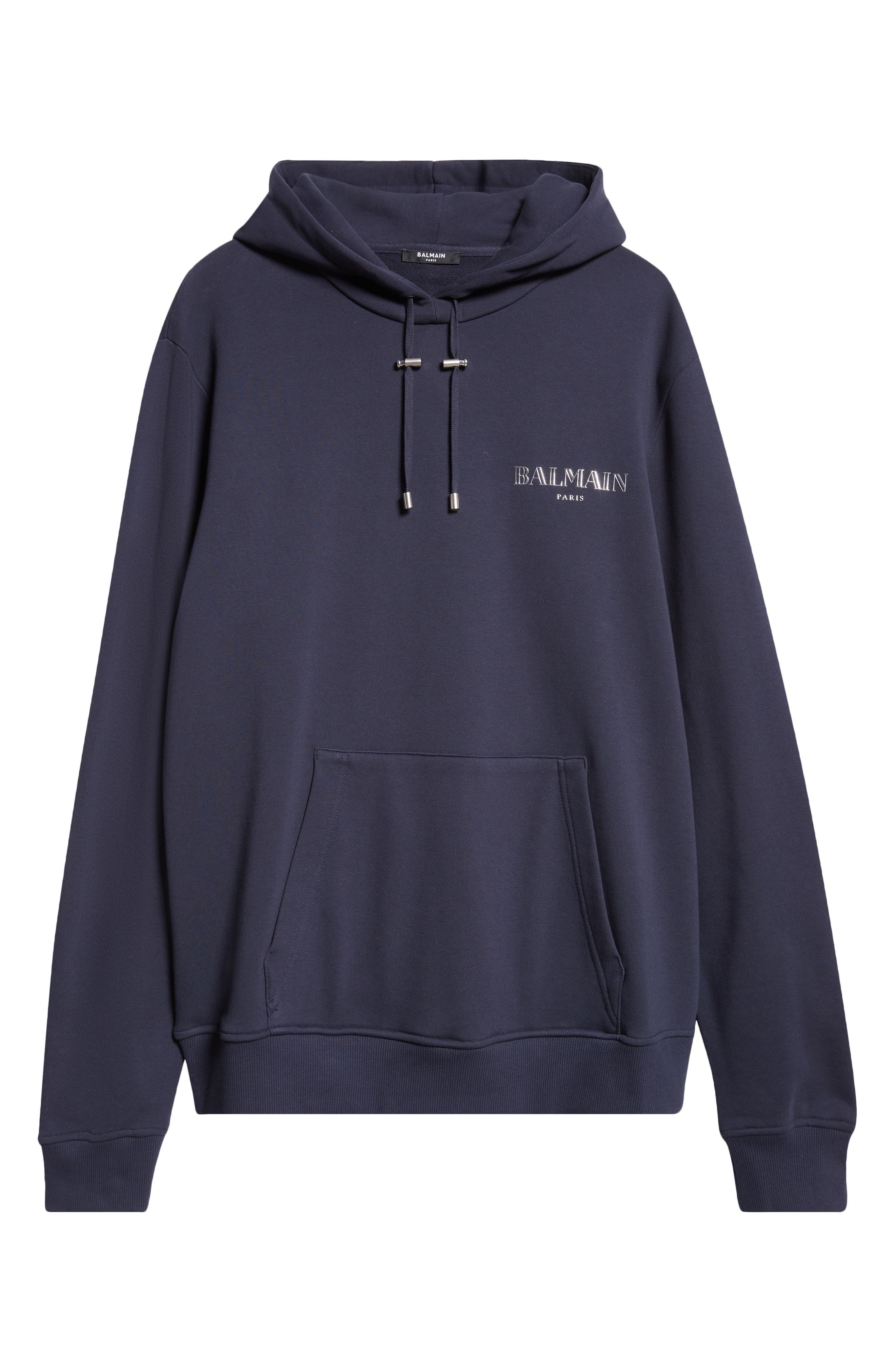 Balmain Gel Logo Hoodie in Navy/Multi at Nordstrom - 5