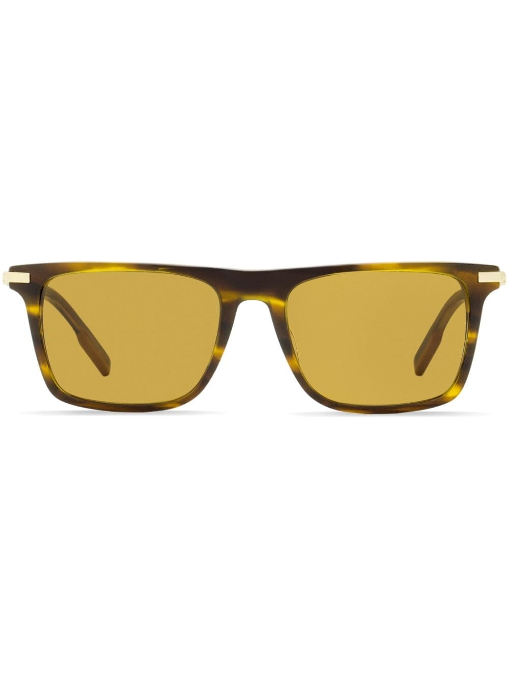 tortoiseshell-effect square-frame sunglasses - 1