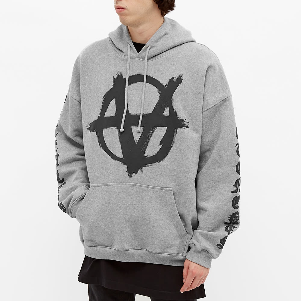 VETEMENTS Oversized Anarchy Gothic Logo Hoody - 4