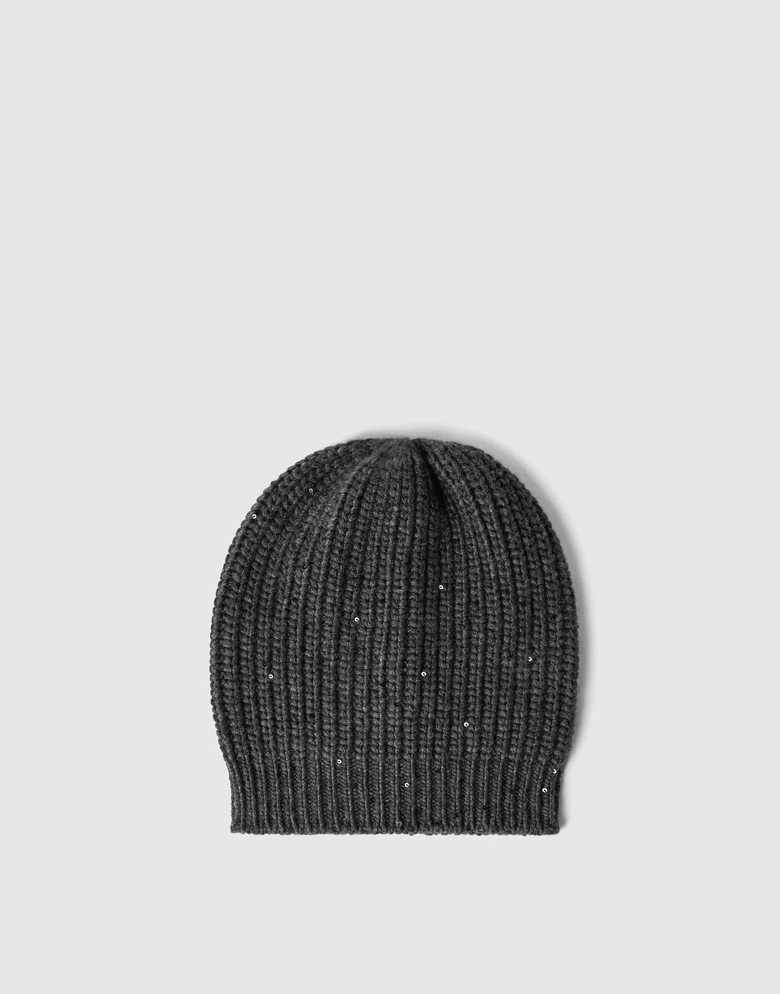 Cashmere and silk Diamond yarn knit beanie - 1