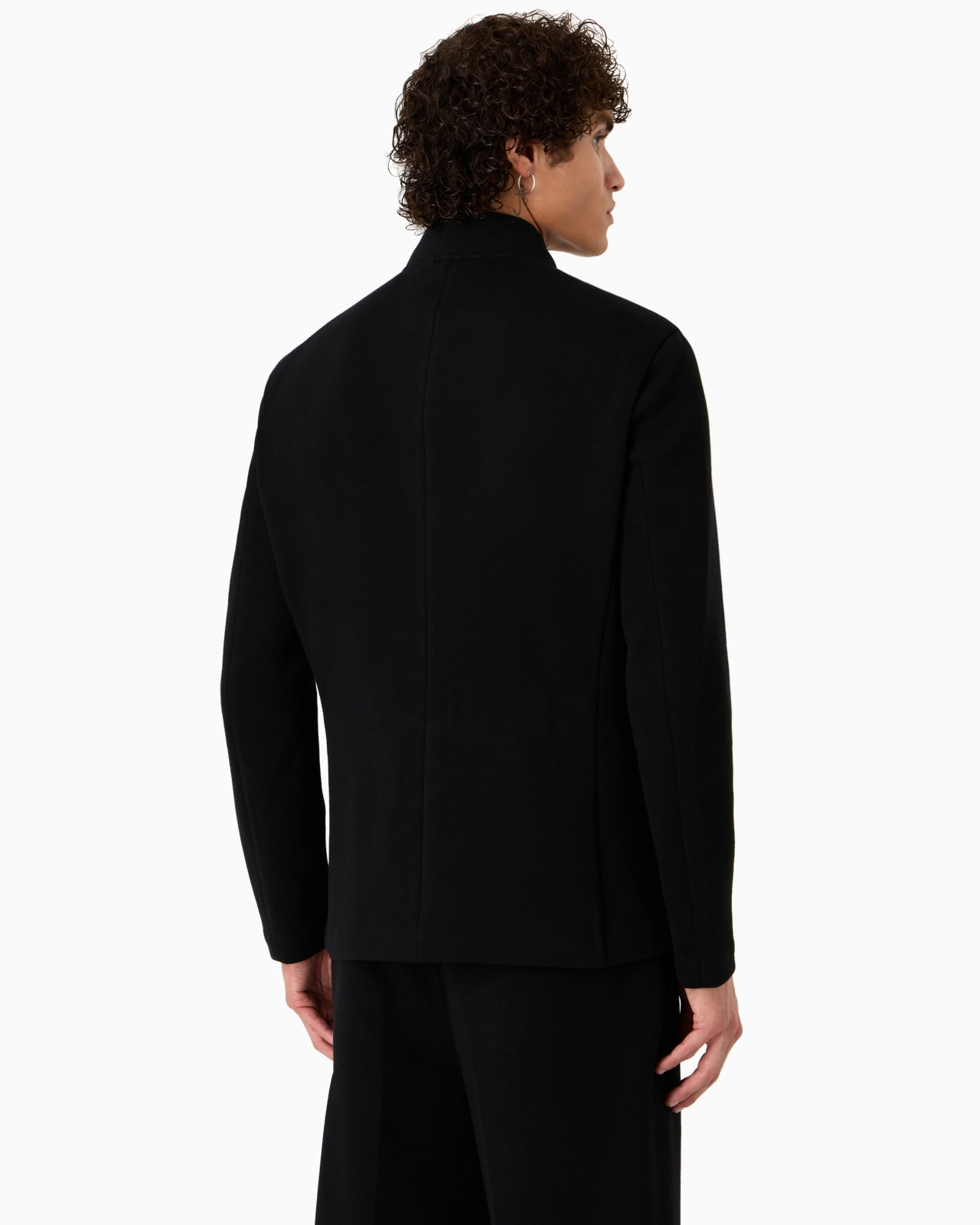 Piqué jersey-fleece jacket with press studs - 3
