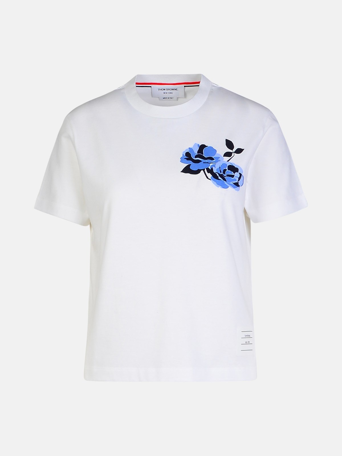 'ROSE' WHITE COTTON T-SHIRT - 1