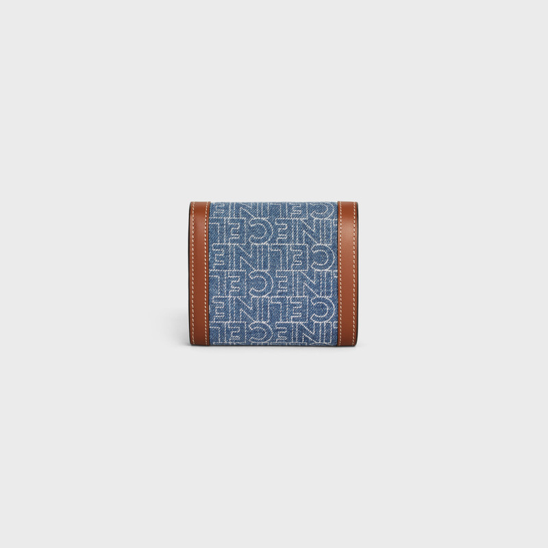 Small Wallet TRIOMPHE in DENIM WITH CELINE ALL-OVER PRINT 3