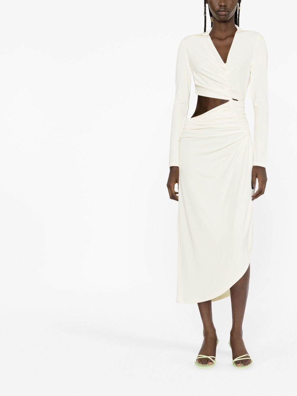 Vi-Crepe draped midi dress - 2