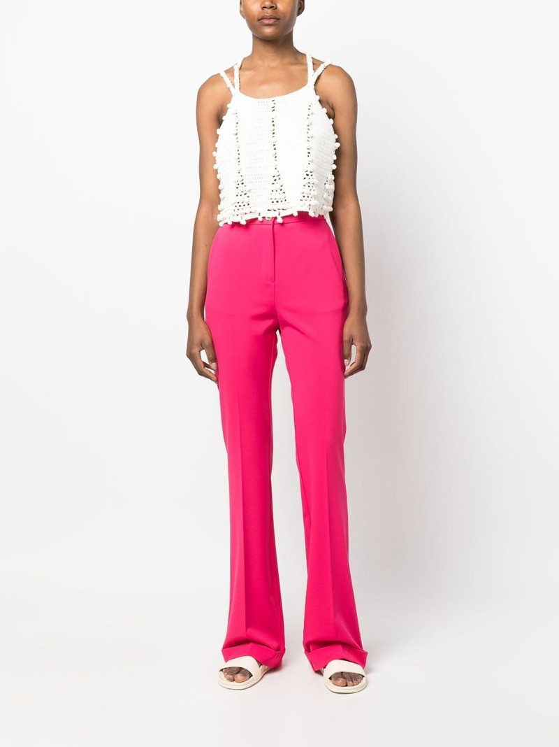 PINKO pressed-crease high-waist trousers outlook