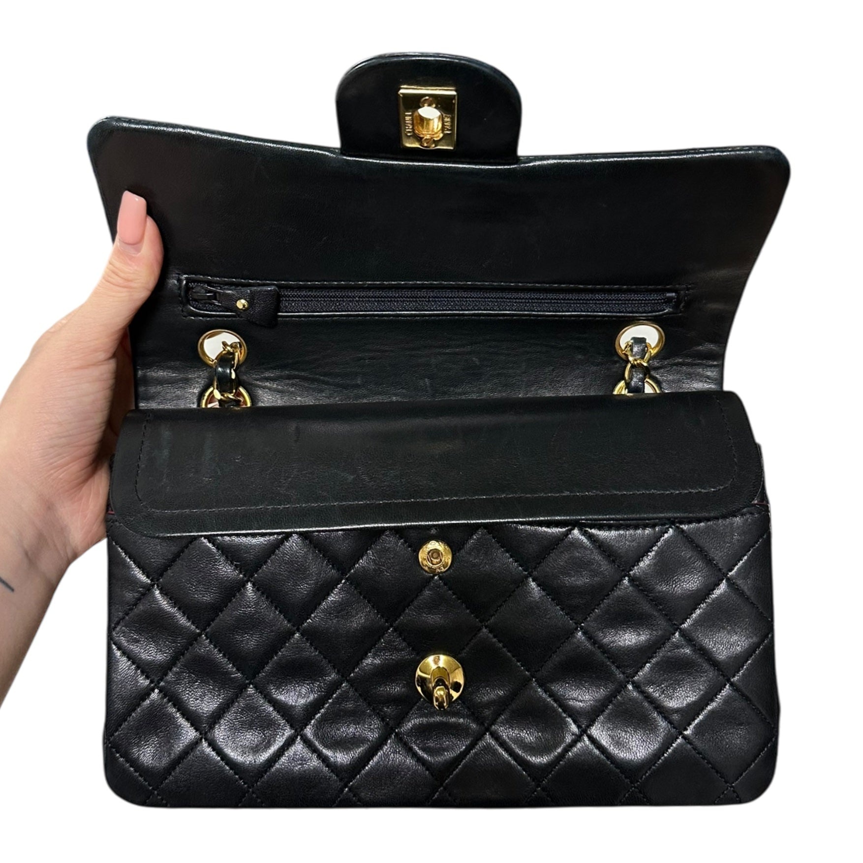 CHANEL 1989 Vintage Classic Double Flap Bag - 5