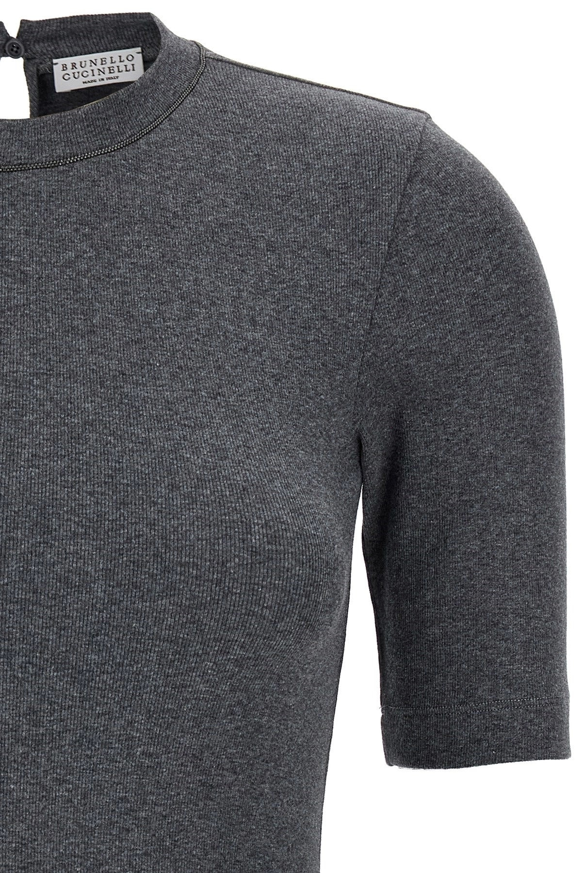 Brunello Cucinelli Women Monile Ribbed T-Shirt - 3