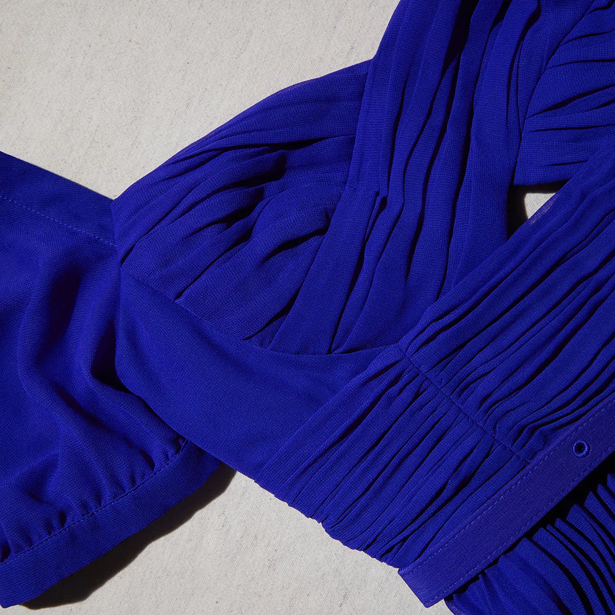 self-portrait Cobalt Chiffon Midi Dress | REVERSIBLE