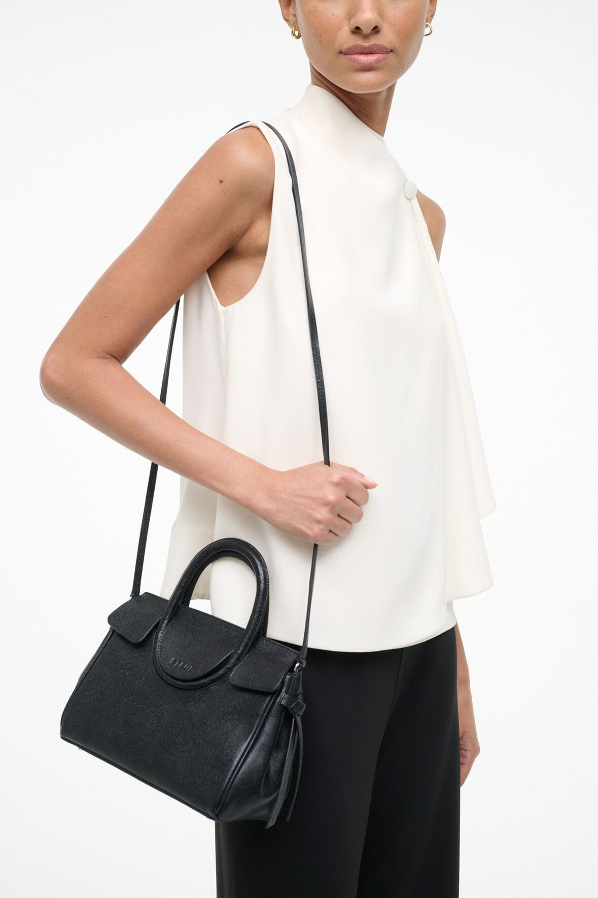 STAUD MAUDE MINI CARRYALL BLACK - 4
