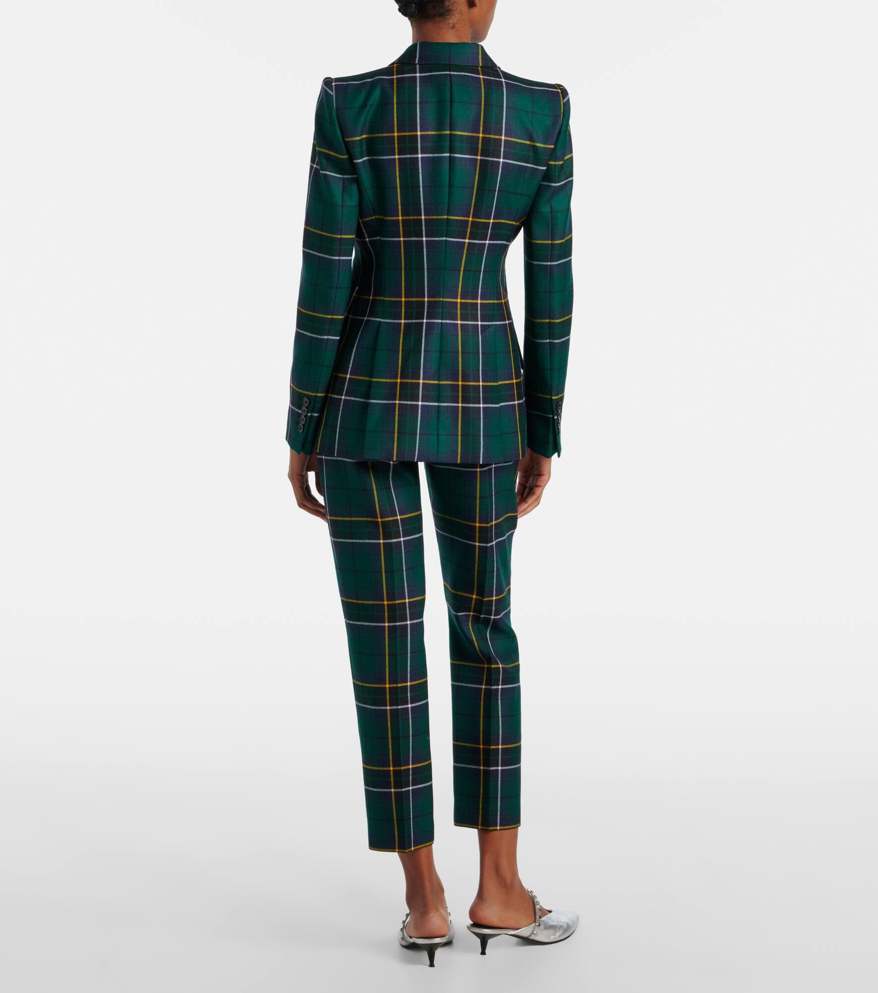 Plaid wool blazer - 3