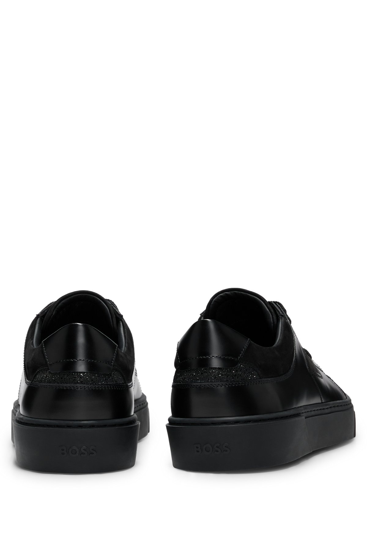 GARY CRYSTAL-TRIM TRAINERS IN LEATHER AND VELVET - 5