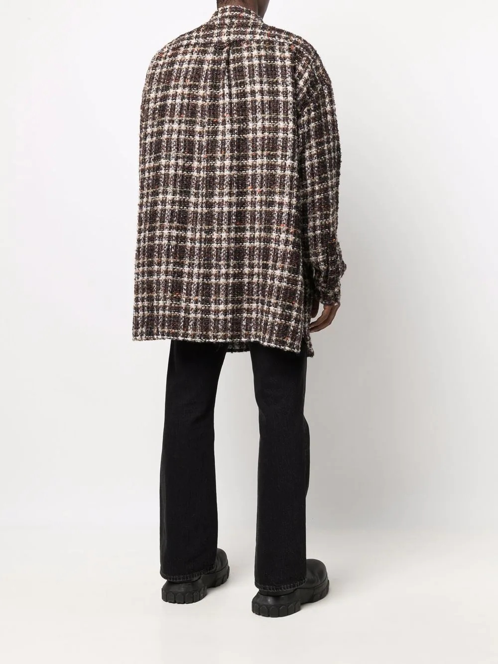 checked tweed shirt - 4