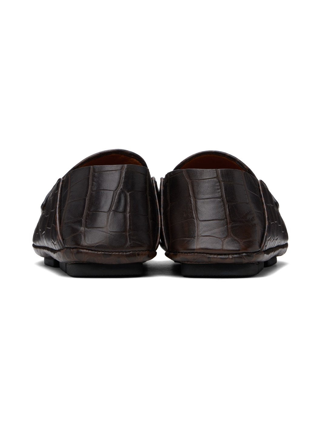 Brown Calfskin Driver Loafers - 2