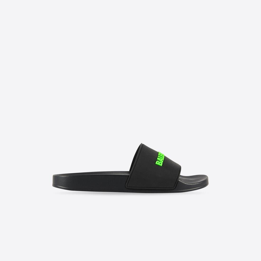 Women's Pool Slide Sandal in Black/fluo Green - 1