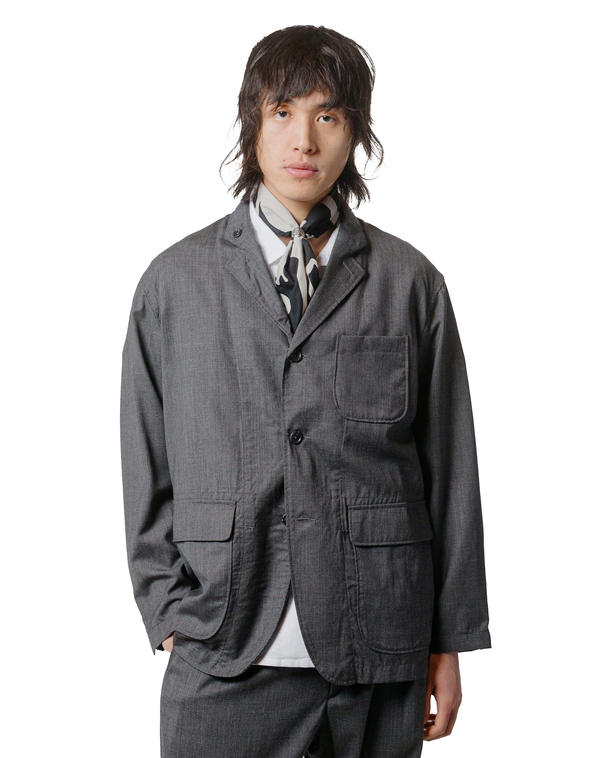 Loiter Jacket Charcoal Tropical Wool - 2
