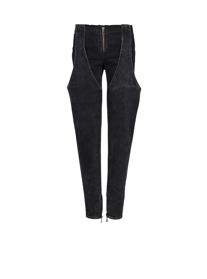 Faded cotton jeans 1