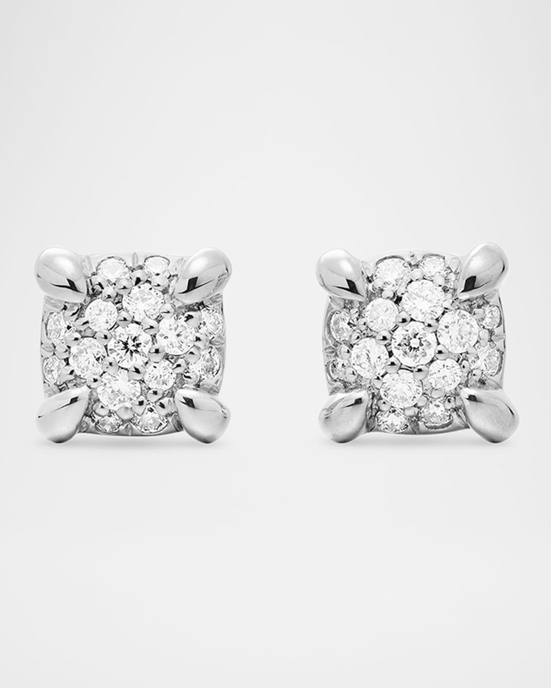 Chatelaine 18k White Gold Diamond Stud Earrings 1