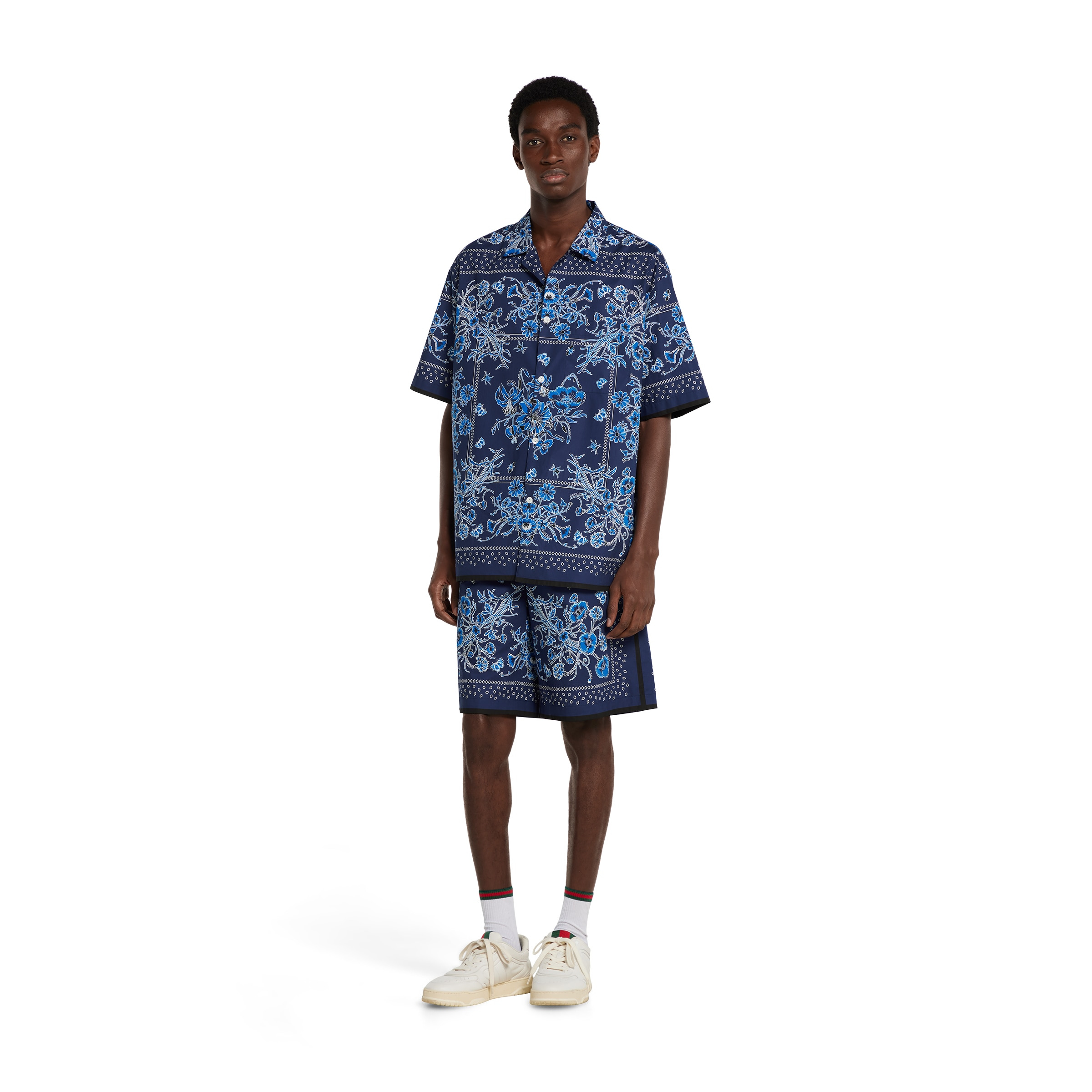 Printed cotton poplin shorts - 2