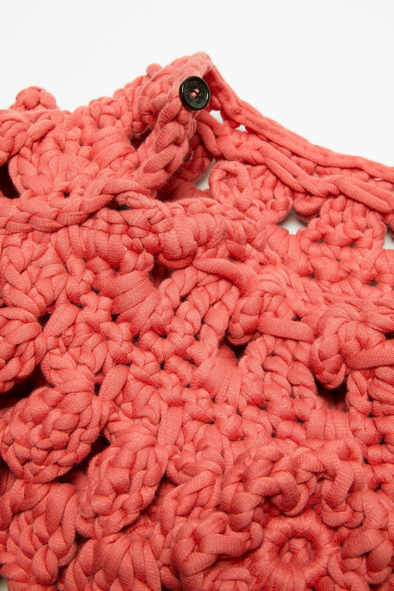 Crochet skirt - Coral red 6