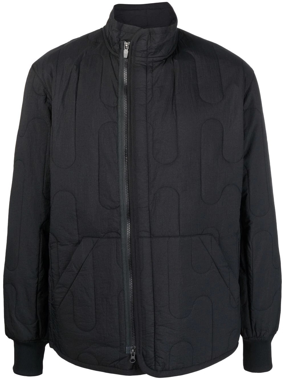 zip-up funnel neck jacket - 1