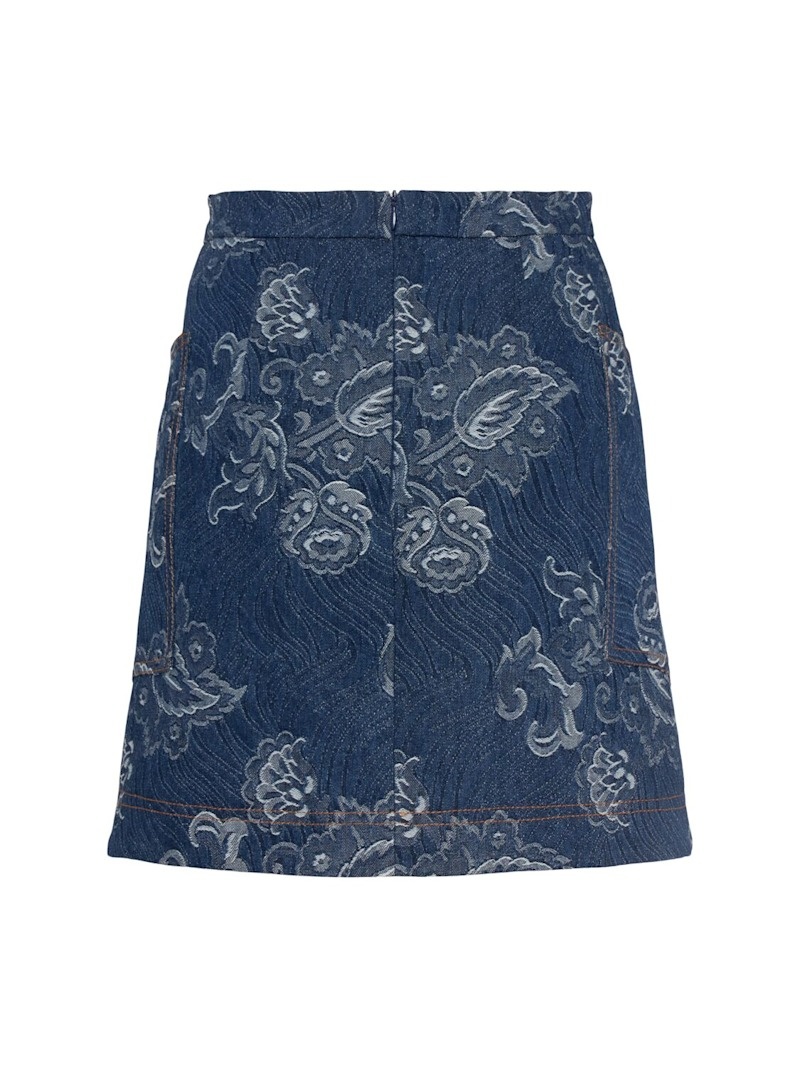 Etro Printed denim mini skirt | luisaviaroma | REVERSIBLE