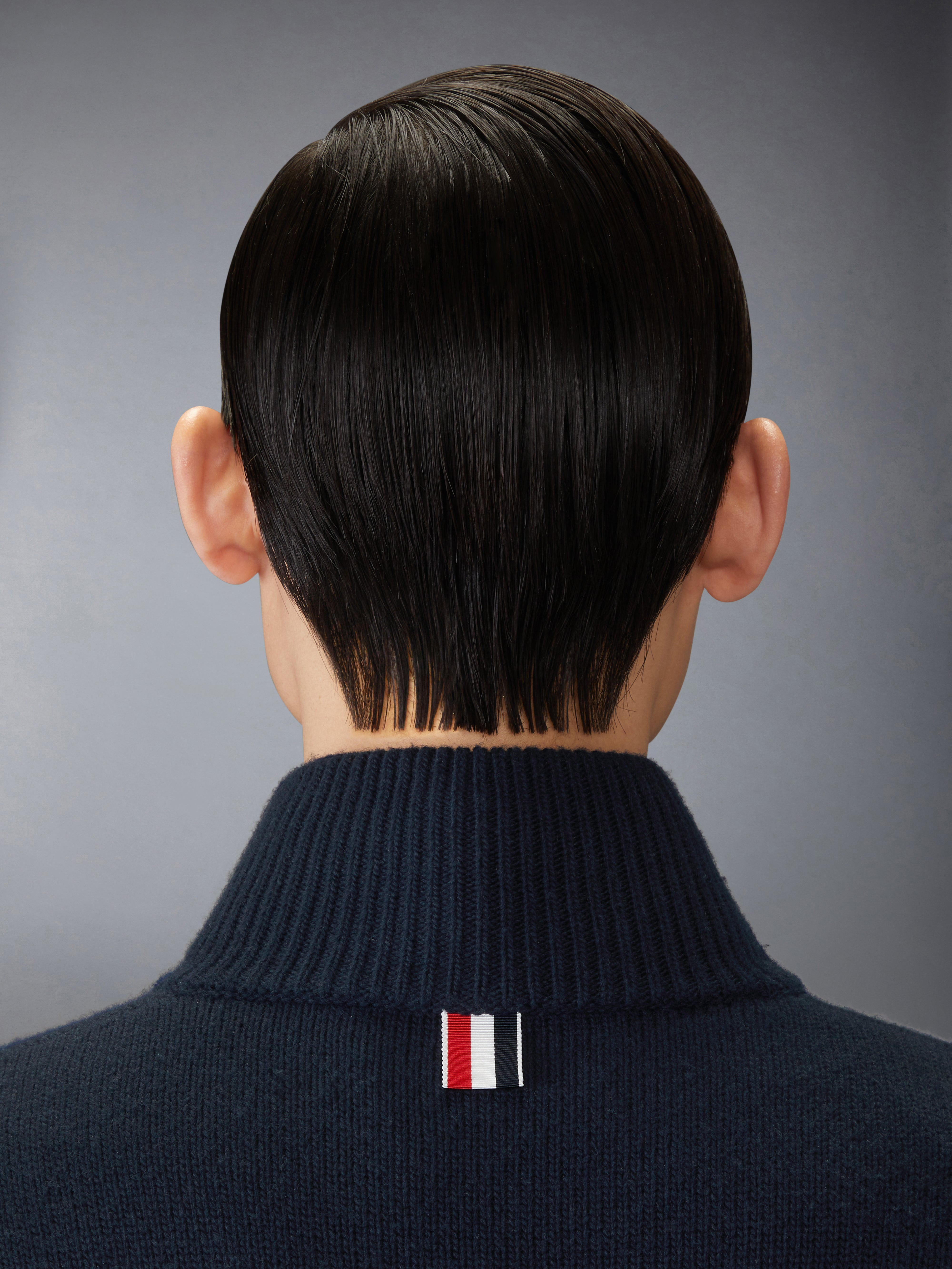 MERINO WOOL 4-BAR FUNNEL NECK PULLOVER - 6