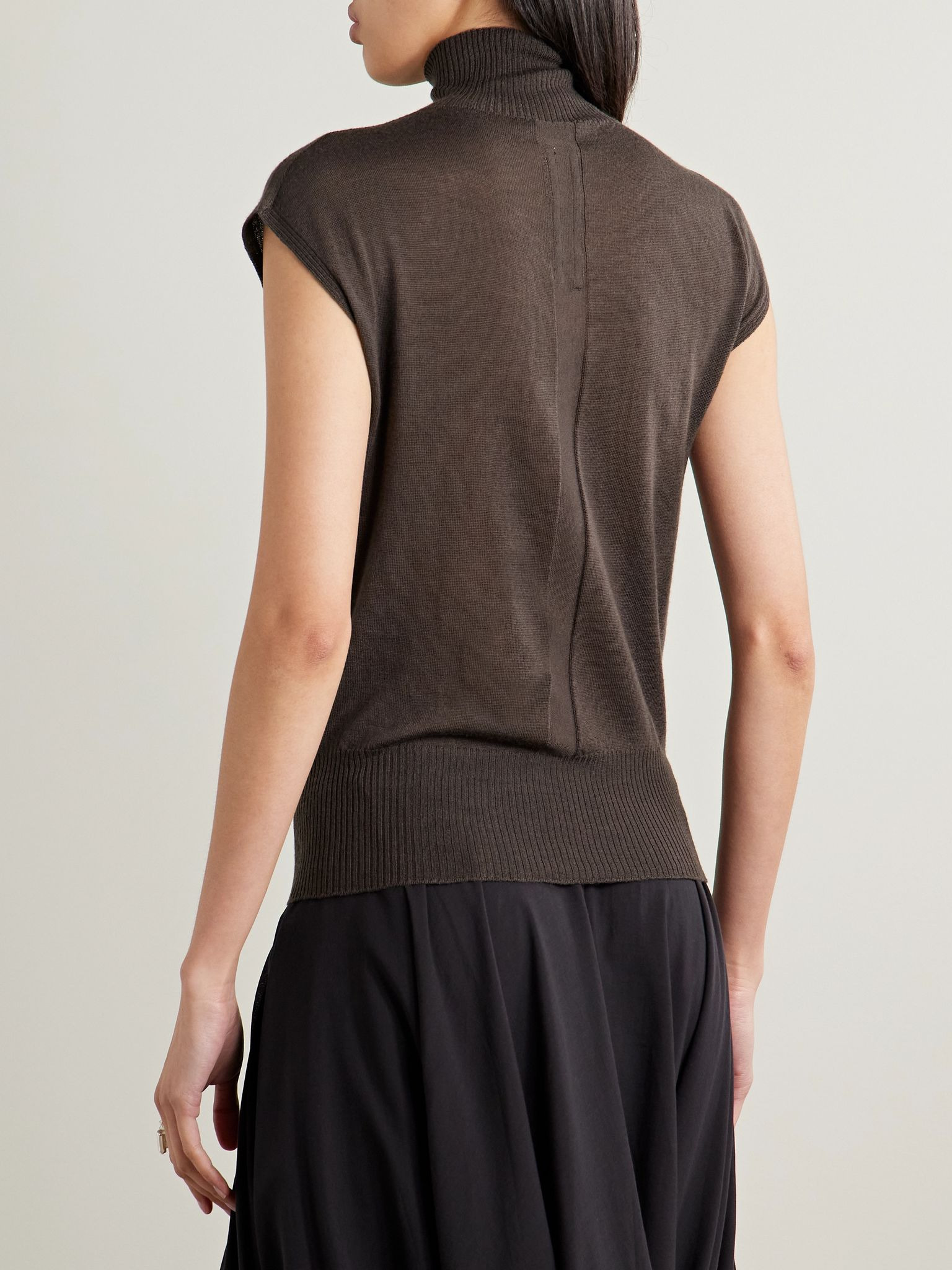 Wool turtleneck sweater Brown - 3
