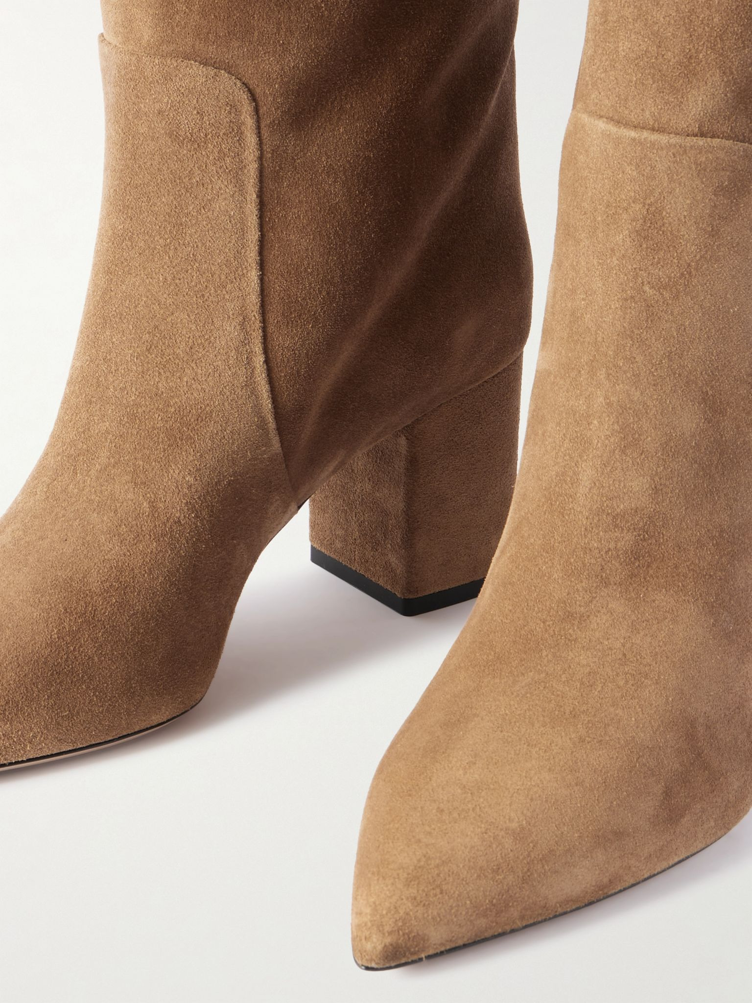 Anja suede knee boots Tan - 4