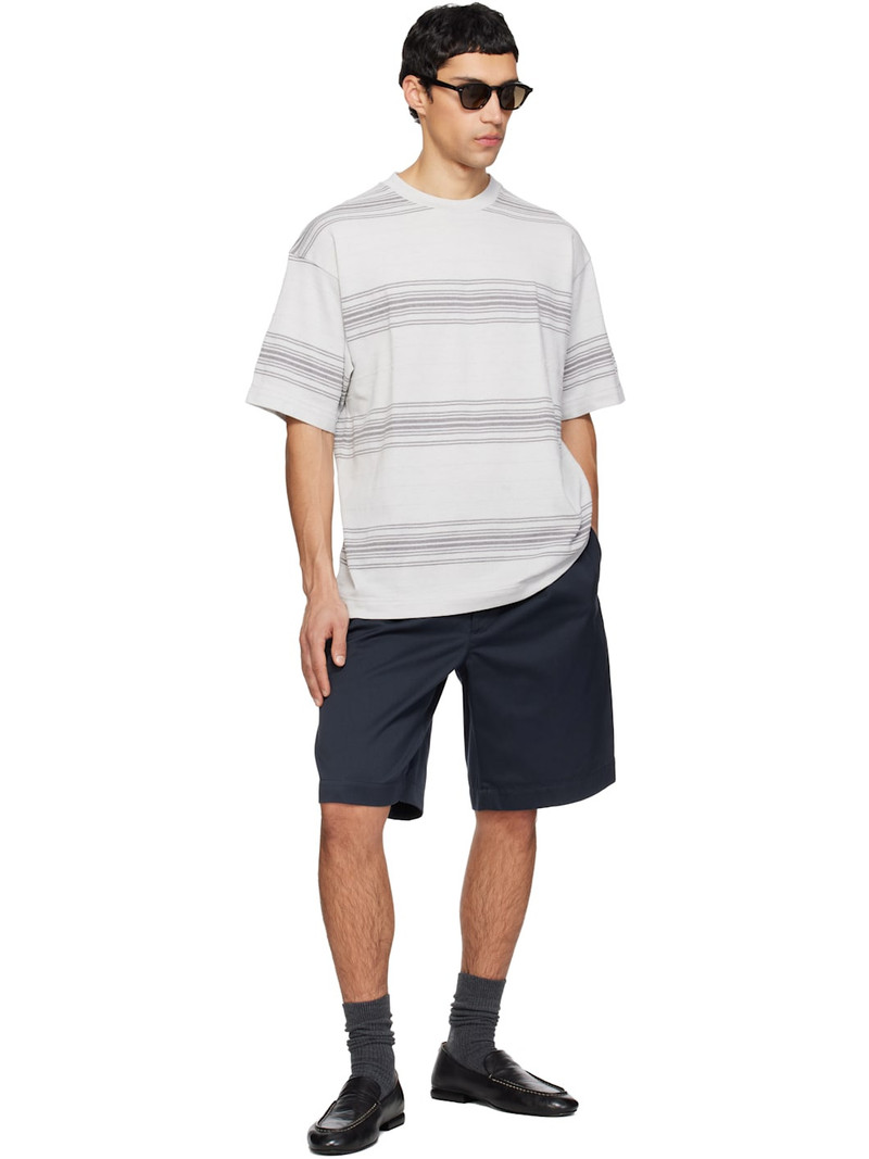 Nanamica Gray Stripe T-shirt outlook
