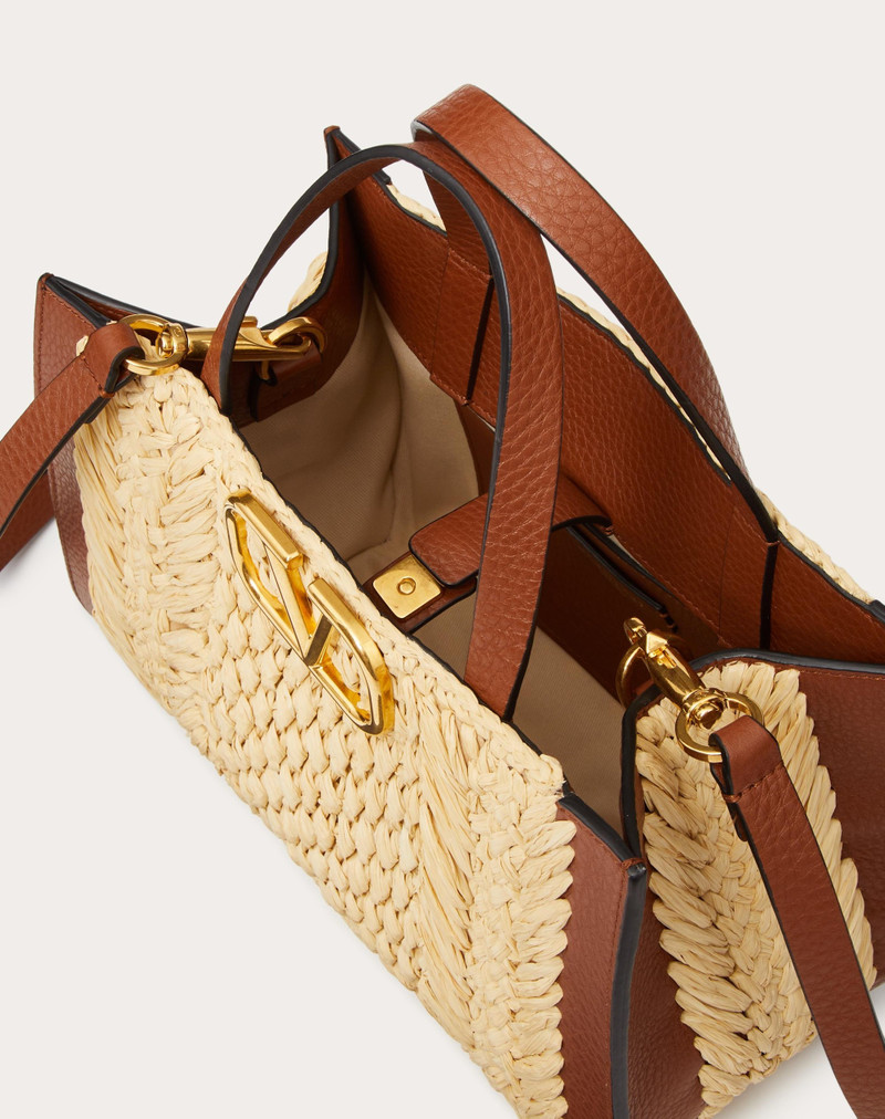 VLOGO 시그니처 RAFFIA SMALL HANDBAG 7