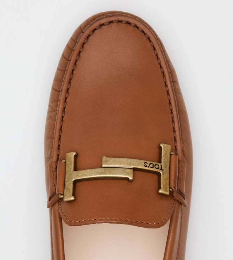 GOMMINO DRIVING SHOES IN LEATHER - BROWN 5