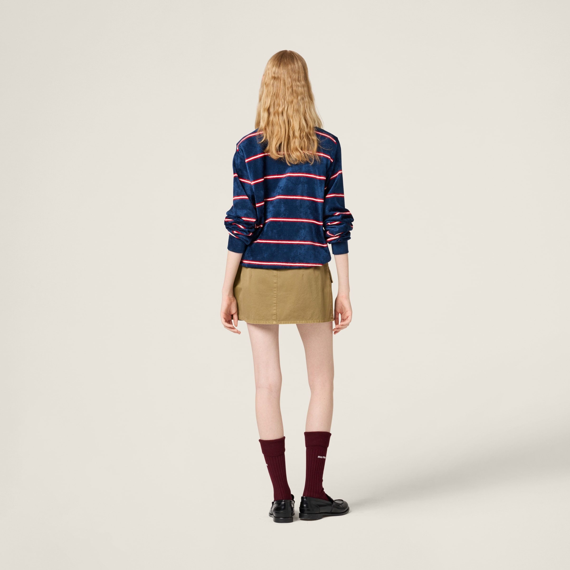 Striped viscose polo shirt - 3