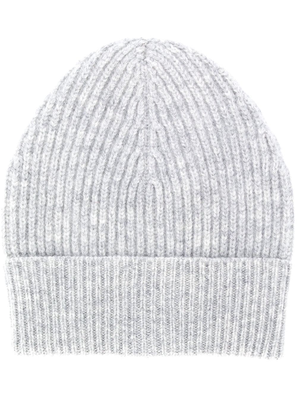 ribbed wool beanie hat - 1