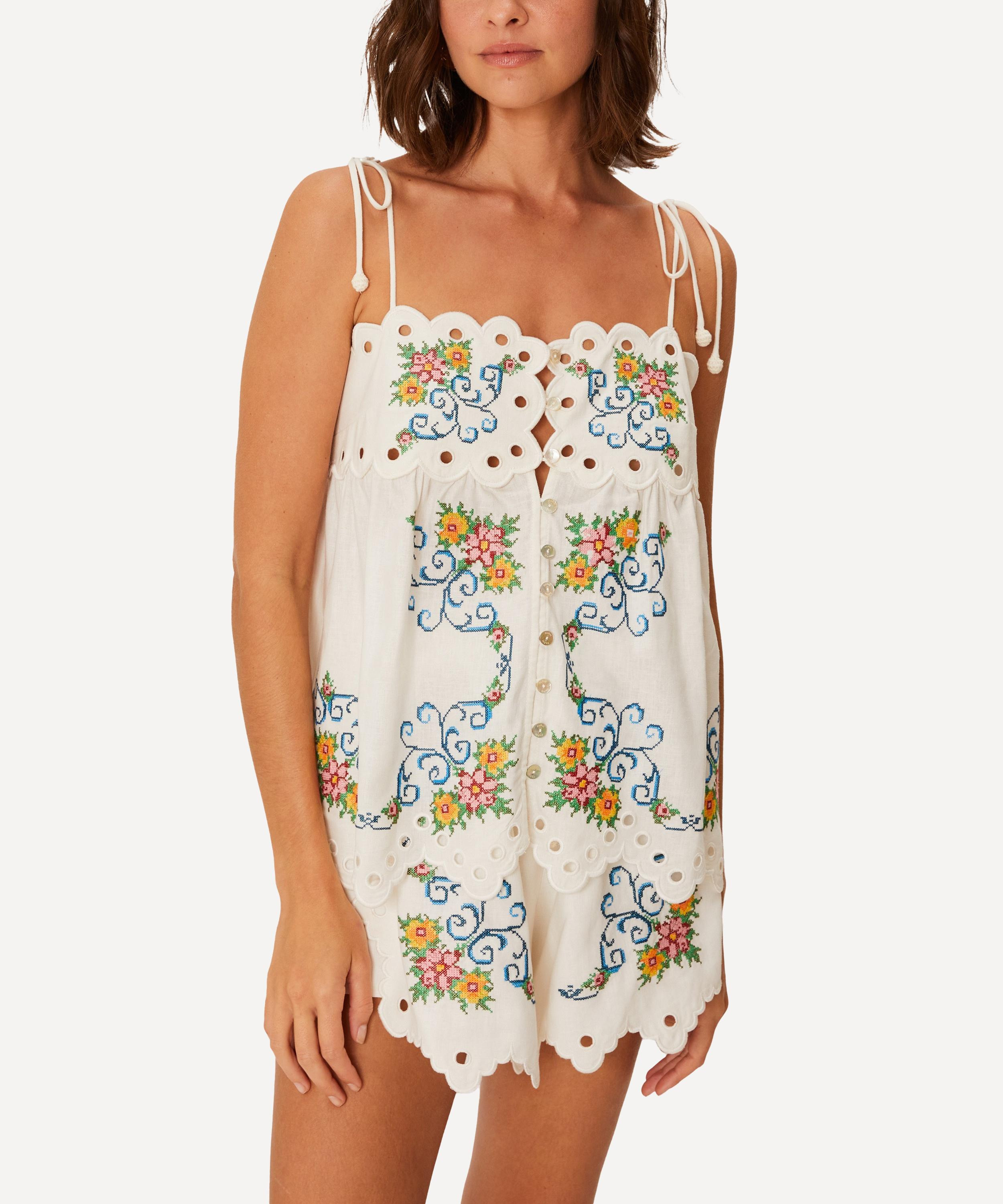 Off-White Grandmas Treasure Lacy Sleeveless Blouse - 2