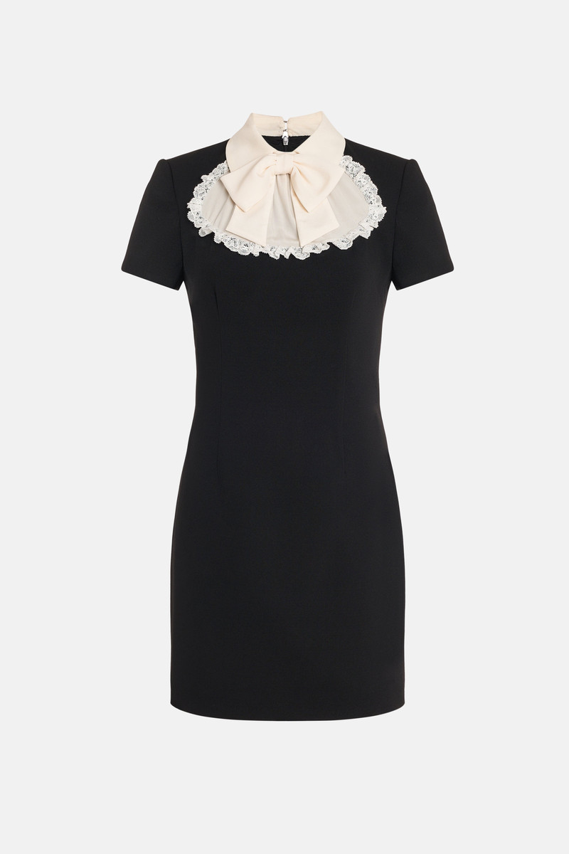 MINI DRESS WITH SILK JABOT 1