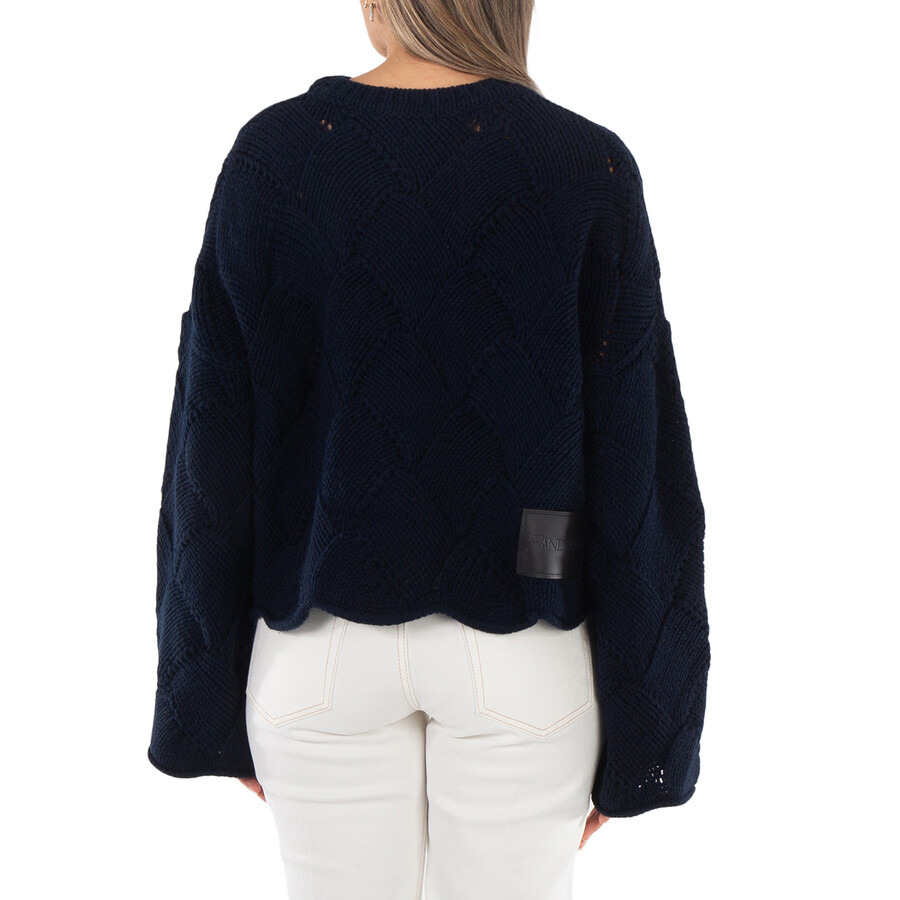 JW Anderson Cropped Weave Knitted Jumper - 3