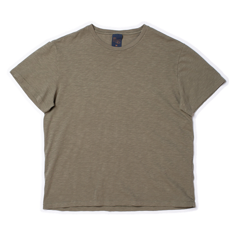 Roffe Slub T-Shirt Pale Olive - 7