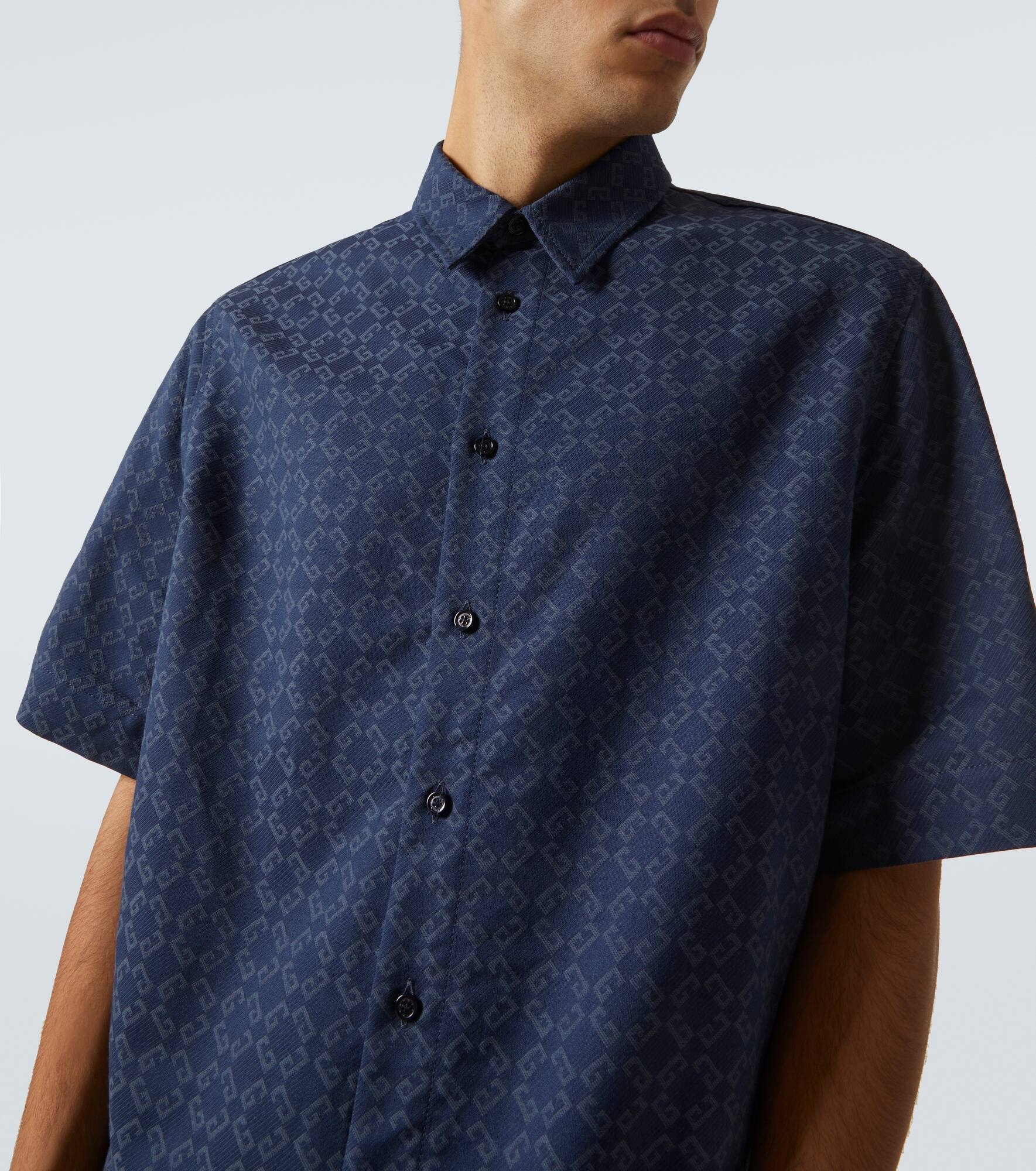 Monogram 72 jacquard denim shirt - 5