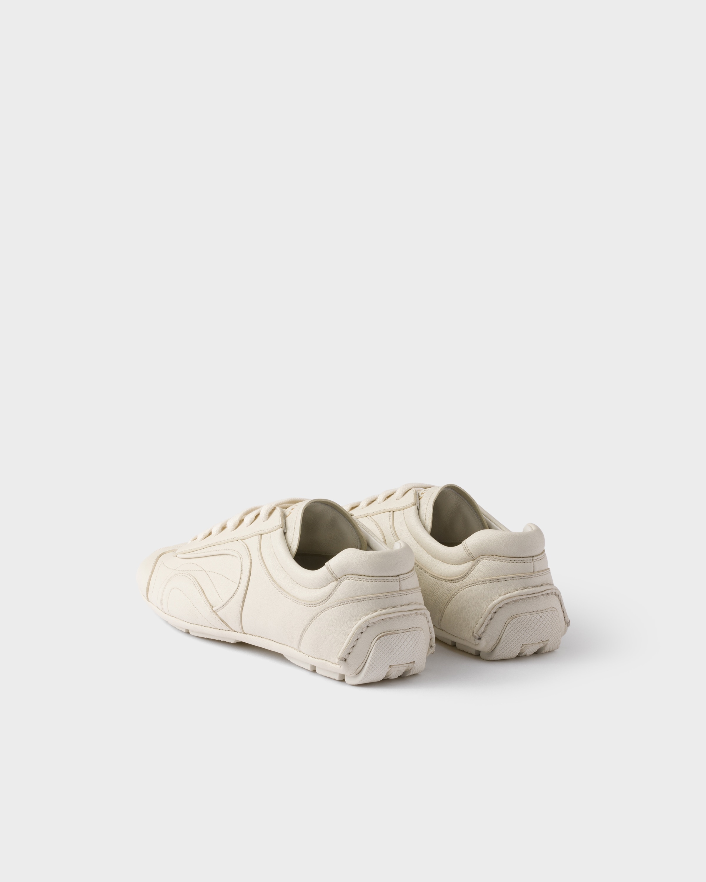 Antiqued nappa leather sneakers - 5